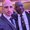 Сергей Таранец с президентом федерации каратэ WKC Центральноафриканской Республики Альфредом Ламбертом Бонезуи