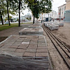 В Смоленске начали благоустраивать сквер у памятника Твардовскому и Теркину