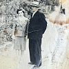 Федор Голышев с дочерью Ниной. 1960-е годы.